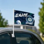 Seattle Mariners House Flag Personalized Tech Panels Navy Blue Best Selling