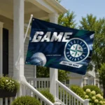 Seattle Mariners House Flag Personalized Tech Panels Navy Blue Best Selling