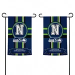 Seattle Seahawks Garden Flag Custom Circle Medallion Blue Best Selling