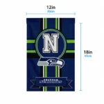 Seattle Seahawks Garden Flag Custom Circle Medallion Blue Best Selling