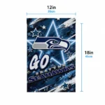 Seattle Seahawks Garden Flag Customized Glowing Star Blue Best Selling