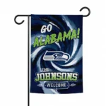 Seattle Seahawks Garden Flag Customized Swirl Vortex Blue Best Selling
