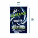 Seattle Seahawks Garden Flag Customized Swirl Vortex Blue Best Selling