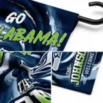 Seattle Seahawks Garden Flag Customized Swirl Vortex Blue Best Selling