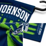 Seattle Seahawks Garden Flag Personalized Distressed Stripes Blue Best Selling