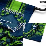 Seattle Seahawks Garden Flag Personalized Laurel Wreath Blue Best Selling