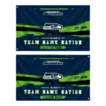 Seattle Seahawks House Flag Custom Brushed Streaks Blue Best Selling