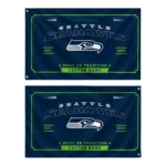 Seattle Seahawks House Flag Custom Ornate Border Blue Best Selling