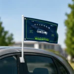 Seattle Seahawks House Flag Custom Ornate Border Blue Best Selling