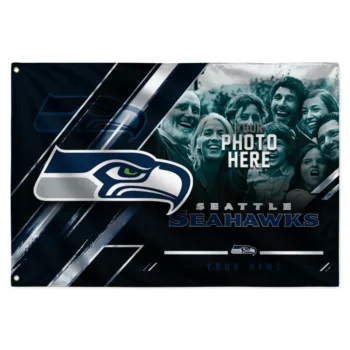 Seattle Seahawks House Flag Customized Diagonal Stripes Blue Best Selling