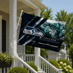 Seattle Seahawks House Flag Customized Diagonal Stripes Blue Best Selling
