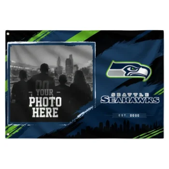 Seattle Seahawks House Flag Personalized Framed Photo Blue Black Best Selling