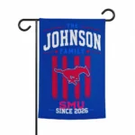Smu Mustangs Garden Flag Custom Distressed Stripes Blue Best Selling