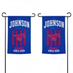 Smu Mustangs Garden Flag Custom Distressed Stripes Blue Best Selling