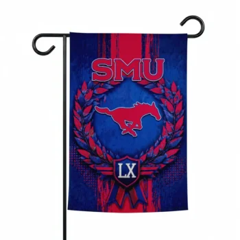 Smu Mustangs Garden Flag Custom Laurel Wreath Blue Best Selling