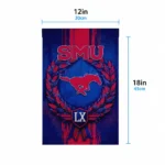 Smu Mustangs Garden Flag Custom Laurel Wreath Blue Best Selling