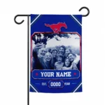 SMU Mustangs Garden Flag - Custom Photo Frame Blue