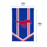 Smu Mustangs Garden Flag Customized Chevron Stripes Blue Best Selling