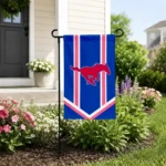 Smu Mustangs Garden Flag Customized Chevron Stripes Blue Best Selling