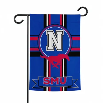 Smu Mustangs Garden Flag Customized Circle Medallion Blue Best Selling