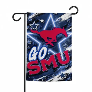 Smu Mustangs Garden Flag Personalized Glowing Star Blue Best Selling