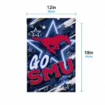 Smu Mustangs Garden Flag Personalized Glowing Star Blue Best Selling