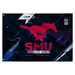 Smu Mustangs House Flag Custom Speed Slashes Blue Best Selling