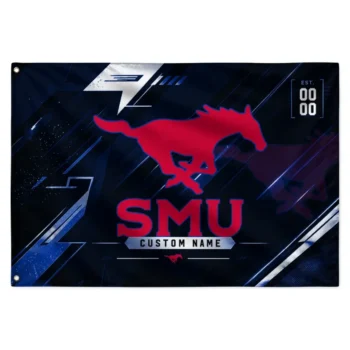 Smu Mustangs House Flag Custom Speed Slashes Blue Best Selling