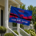 Smu Mustangs House Flag Customized Brushed Streaks Blue Best Selling