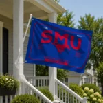 Smu Mustangs House Flag Customized Ornate Border Blue Best Selling