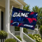 Smu Mustangs House Flag Personalized Action Streaks Blue Best Selling
