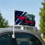 Smu Mustangs House Flag Personalized Diagonal Stripes Blue Best Selling