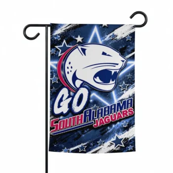 South Alabama Jaguars Garden Flag Customized Glowing Star Blue Best Selling