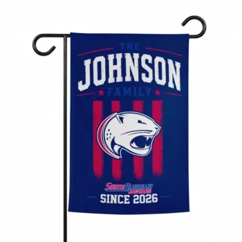 South Alabama Jaguars Garden Flag Personalized Distressed Stripes Blue Best Selling