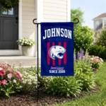South Alabama Jaguars Garden Flag Personalized Distressed Stripes Blue Best Selling