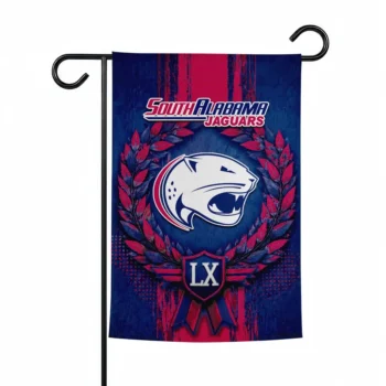 South Alabama Jaguars Garden Flag Personalized Laurel Wreath Blue Best Selling