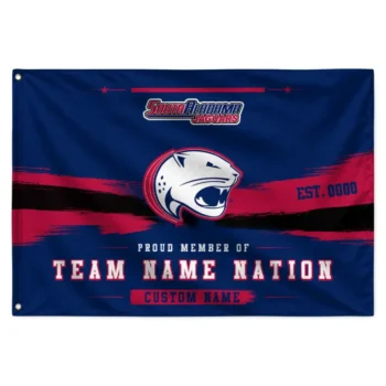 South Alabama Jaguars House Flag Custom Brushed Streaks Blue Best Selling