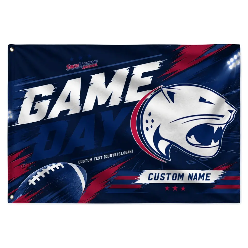 South Alabama Jaguars House Flag Customized Action Streaks Blue Best Selling South Alabama Jaguars House Flag Customized Action Streaks Blue Best Selling