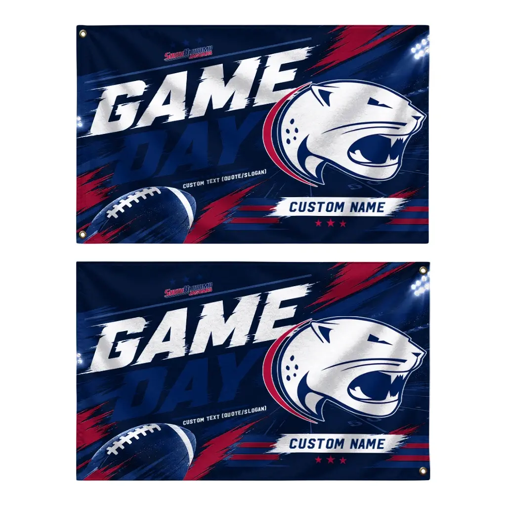 South Alabama Jaguars House Flag Customized Action Streaks Blue Fashion Forward South Alabama Jaguars House Flag Customized Action Streaks Blue Fashion Forward