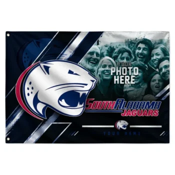 South Alabama Jaguars House Flag Customized Diagonal Stripes Blue Best Selling