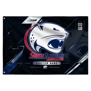 South Alabama Jaguars House Flag Personalized Speed Slashes Blue Best Selling
