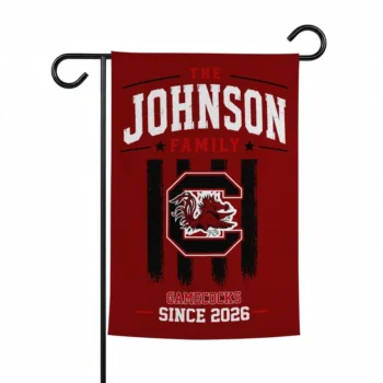 South Carolina Gamecocks Garden Flag Custom Distressed Stripes Garnet Best Selling