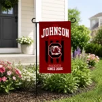 South Carolina Gamecocks Garden Flag Custom Distressed Stripes Garnet Best Selling