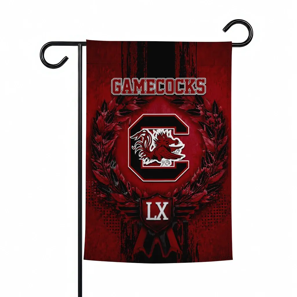 South Carolina Gamecocks Garden Flag Custom Laurel Wreath Garnet Best Selling South Carolina Gamecocks Garden Flag Custom Laurel Wreath Garnet Best Selling