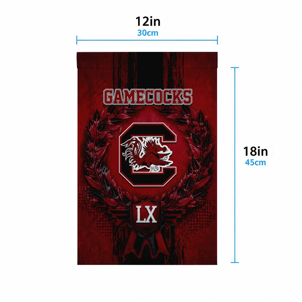 South Carolina Gamecocks Garden Flag Custom Laurel Wreath Garnet High Quality South Carolina Gamecocks Garden Flag Custom Laurel Wreath Garnet High Quality