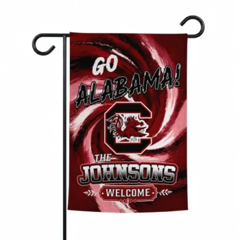 South Carolina Gamecocks Garden Flag Personalized Swirl Vortex Garnet Best Selling