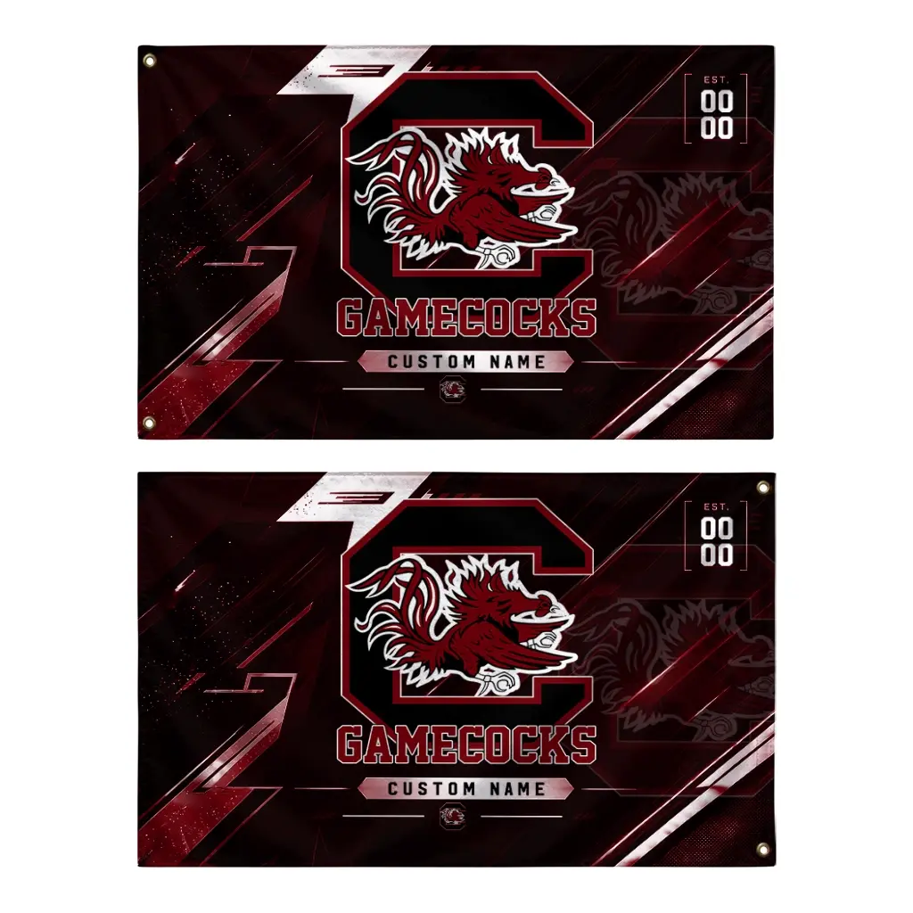 South Carolina Gamecocks House Flag Custom Speed Slashes Garnet Fashion Forward South Carolina Gamecocks House Flag Custom Speed Slashes Garnet Fashion Forward