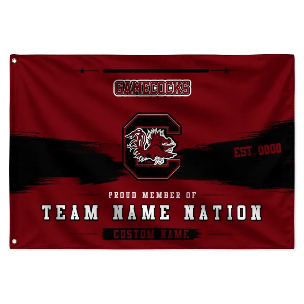 South Carolina Gamecocks House Flag Customized Brushed Streaks Garnet Best Selling South Carolina Gamecocks House Flag Customized Brushed Streaks Garnet Best Selling