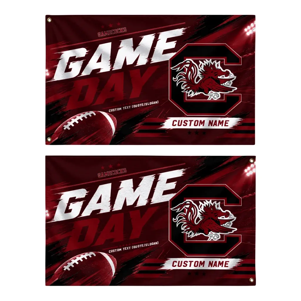 South Carolina Gamecocks House Flag Personalized Action Streaks Garnet Fashion Forward South Carolina Gamecocks House Flag Personalized Action Streaks Garnet Fashion Forward
