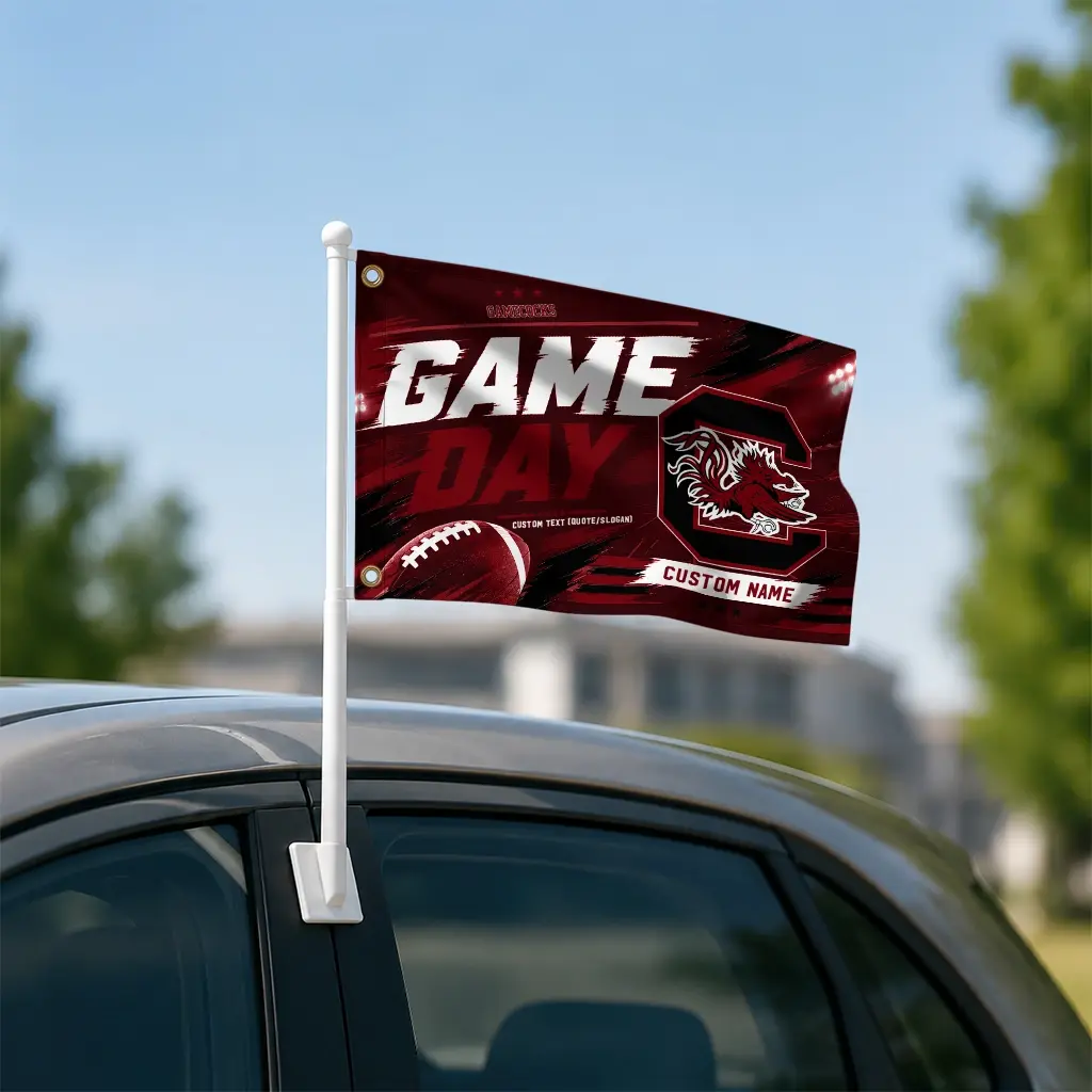 South Carolina Gamecocks House Flag Personalized Action Streaks Garnet Latest Model South Carolina Gamecocks House Flag Personalized Action Streaks Garnet Latest Model
